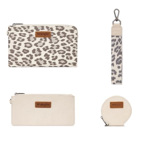 Image of Montana West X Wrangler Keychain Wallets for Women Dual Pouch Wristlet