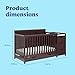 Graco Hadley 5-in-1 Convertible Crib & Changer (Espresso) – GREENGUARD Gold Certified, Fits Standard Crib Mattress, Converts to Toddler Bed and Full Bed, 4 Adjustable Mattress Heights