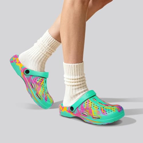 Image of SOSOWHLTE Men's Women's Arch Support Clogs,Unisex Garden Shoes Comfortable Slip-on Outdoor Sandals Slippers for Beach Casual