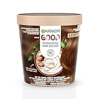 Garnier Good Permanent Hair Colour, Ammonia-Free, Non-Drip & Easy-to-Use, Shade 6.0 Mochaccino Brown, 100% Grey Coverage, Vegan Formula for Healthy-Looking, Radiant & Long-Lasting Colour (Single Pack)