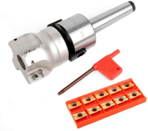 MT2 M10 Shank 400R 50mm Face End Mill Cutter + 10pcs Carbide Insert APMT1604 CNC
