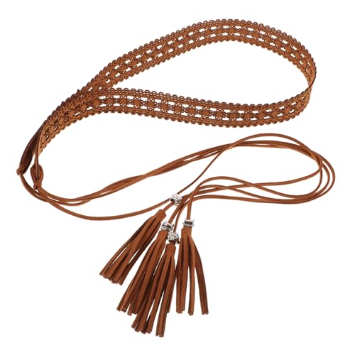 FRCOLOR Bohemian Waist Belt for Women Chic Tassel Design Macrame Dress Accessory for Weddings Parties and Special Occasions Elegant and Comfortable Decorative Belt