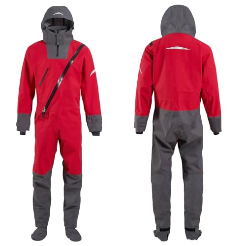 BEIAKE Kayak Drysuit 3-Layer Waterproof with Hood for Men