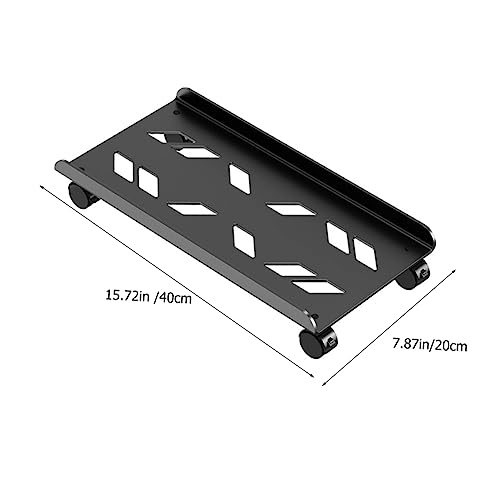 Soporte móvil para CPU con ruedas de giro, soporte para torre de computadora para oficina y hogar, diseño de disipación de calor, soporte estable para servidores miniatura 2