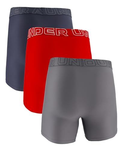 Image of Under Armour Men's Performance Tech Boxerjock Brief Underwear, 6 inch Inseam, All-Day Comfort & Ultra-Soft, 3-Pack
