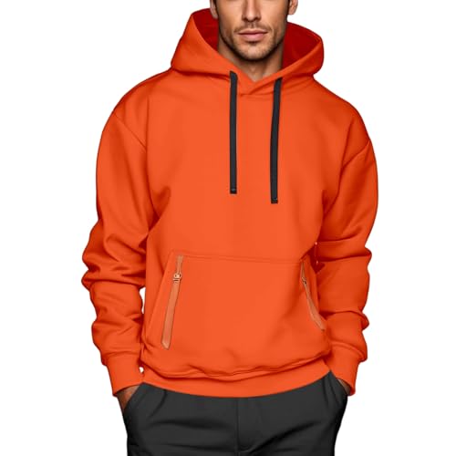 Solid Winter Hoodies for Men Fall Trendy Country Hooded Outfits Y2K Casual with Hood Plus Size Clothes Fashion Plain