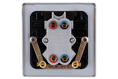 Interruptor de luz individual premium de perfil bajo cromado Schneider 4