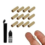 Rollers Hollow Wood Tips- 12 Pack- Variety Sizes- Cigarette, Cigar, Rolls,(RYO Tips) with Tube and GlueGar (8.5mm)
