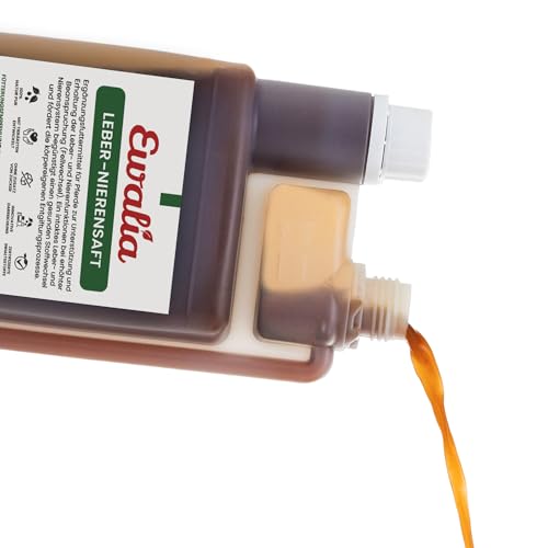 NEU! EWALIA Leber-Nierensaft - Vitalisierendes Ergänzungsfuttermittel für Pferde, Unterstützung für Leber und Nieren während des Fellwechsels, Natürliche Entgiftungshilfe, 100% Natur pur, 2x1 Liter