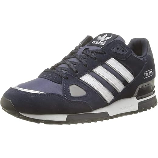 Adidas ZX750 - Zapatillas retro para hombre (azul marino, sistema de tallas de calzado del Reino Unido, adulto, hombre, numérico, mediano, 7), Navy, 40 2/3 EU
