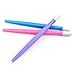 6pcs Professional Plastic Handle Hard Rubber Tipped Nail Art Tool Cuticle Pusher Cleaner(Random Color)