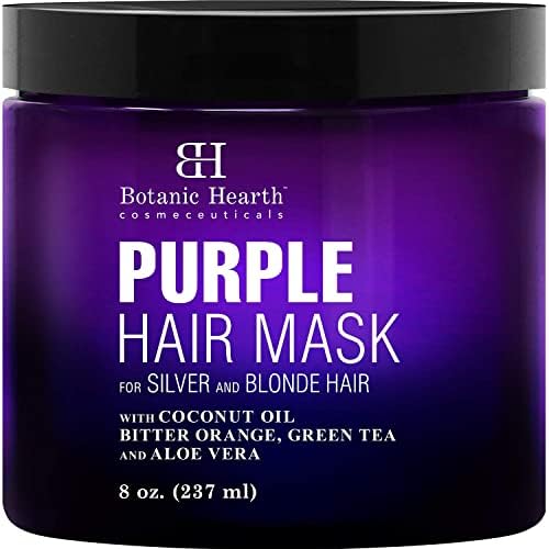 Botanic Hearth Purple Hair Mask | For Blonde, Silver And Gray Hair, Sulfate & Paraben Free | 8 Fl Oz
