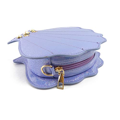 Hologram Laser Shell Shoulder Bags Pearl Cross-body Chain Purse Bags for Womens4