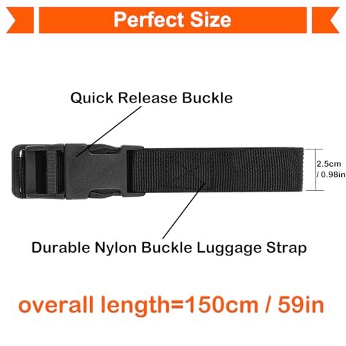 Luggage Strap, Hiziwimi 6Pcs Personalised Luggage Straps for Suitcases, Suitcases Strap Suitcase Belts, Luggage Nylon Straps with Quick Release Buckle Strap Utility for Travel Packing Outdoorsports - Image 3