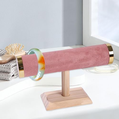 Image of Jewelry Storage Display Stand for Bangles Bracelets Watches (1 Roll T Pink W)