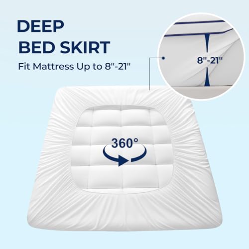Premium Dual Layer 3 Inch Memory Foam Mattress Topper, 2 Inch Gel Memory Foam and 1 Inch Pillow Top Mattress Pad Cover for Back Pain, Comfort Support（Queen Size 60" x 80"） image 4