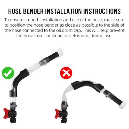 Image of Calvana Fuel Jug Hose 3044 Replacement Kit with 2 Elbow Adapters,2 Fuel Hoses with Valve,Compatible with VP Racing Fuel Jug,5.5 and 10 Gallon Fuel Cans,Diesel Fuel Can,Dirt Bike,Motorcycle Accessories