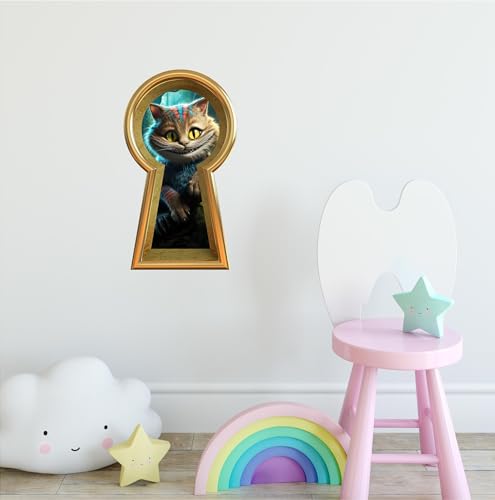 Vinilo decorativo gato Cheshire 16 x 9 pulgadas miniatura 4