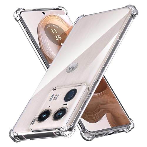 Image of Back Cover Shockproof Silicone Protective Back Case for Motorola Edge 50 Ultra -Transparent