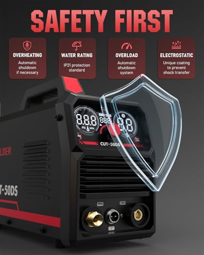 Image of YESWELDER Plasma Cutter, 50Amp Air Power Large Digital Display 110 /220V Dual Voltage IGBT Inverter Plasma Cutting Machine with 2T /4T Function for Beginner DIY