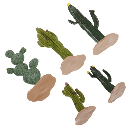 Ipetboom 5 Piezas Cactus Artificiales Decorativos Pequeños Modelos Realistas para Interiores Resistentes y Fáciles de para Ambientar Hogares y Oficinas con Toque Natural