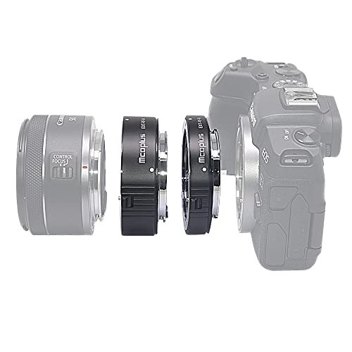 Mcoplus EXT-RF-M RF Mount EOS R/RP/R5/R6 Enfoque automático AF Metal Tubo de extensión Macro Conjunto Anillo Adaptador de Lente para Canon EOS R/EOS RP/R5/R6 Cámaras Réflex(12mm+20mm) - imagen 5