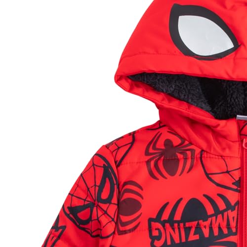 Marvel Spider-Man Avengers Boys Puffer Coat Jacket for Toddlers to Little Kids3