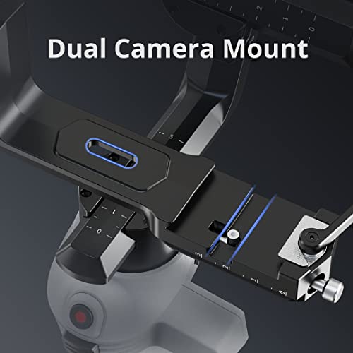 Image of Moza Aircross S Gimbal Stabilizer 3-Axis Handheld Stabilizer For Mobile Phone Dslr Cameras Dual Camera Mount Quick Switch Stay On Vertical Mode Timelapse Auto-Tuning Dolly Zoom With 4Lb Payload - Grey