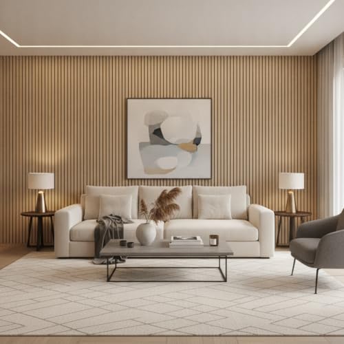 Image of Peel and Stick Wood Grating Stripe Wallpaper Self Adhesive Faux Wood Contact Paper PVC Vinyl Waterproof Removable Wall Paper for Home Decor (45x300cm, Wood E)