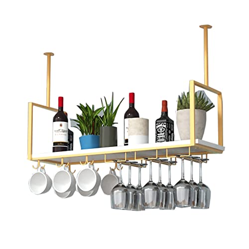 Support de verre à vin de décoration de plafond suspendu bistrot