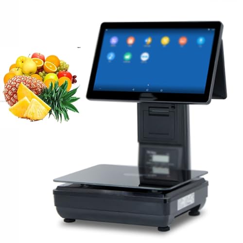 Báscula electrónica con impresora pantalla 15.6 pulg miniatura 1