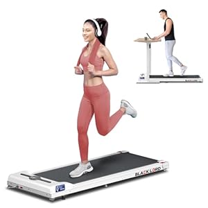 Black Lord Opvouwbare loopband, 2-in-1 loopband, opvouwbaar, draagbaar, 2,2 pk, gemotoriseerde elektrische loopband, mini-rollator voor thuis, wit