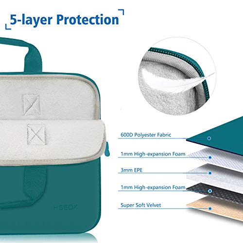 Image of Hseok Laptop Sleeve 13.3-14 inch Case with Small Pouch, Neoprene Computer Bag Compatible with MacBook Neo /Pro 14 M5 /M4 /M3 /M2 /M1, Mac Air /Pro 13.3, XPS 14 and Most 13-14 inch Notebooks,D02E01