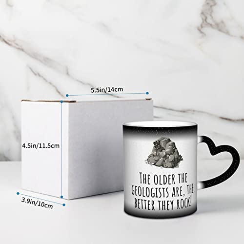 Taza de café Geologist Gift Geologist Geologist Birthday Present The Better They Rock, taza cambiante de color negro en… - Imagen 6