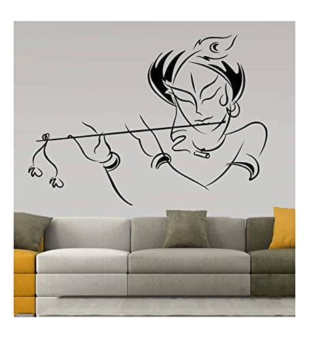 Image of Kayra Decor Stencil for Wall Painting - Krishna Stencil Design Pack of 1, 24 inch x 40 inch - (KDS36026)