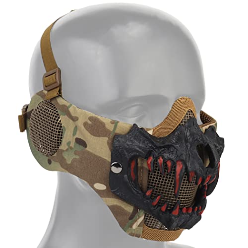 Masque Pochoir Airsoft pour jeux CQB et simulations de tir en extérieur