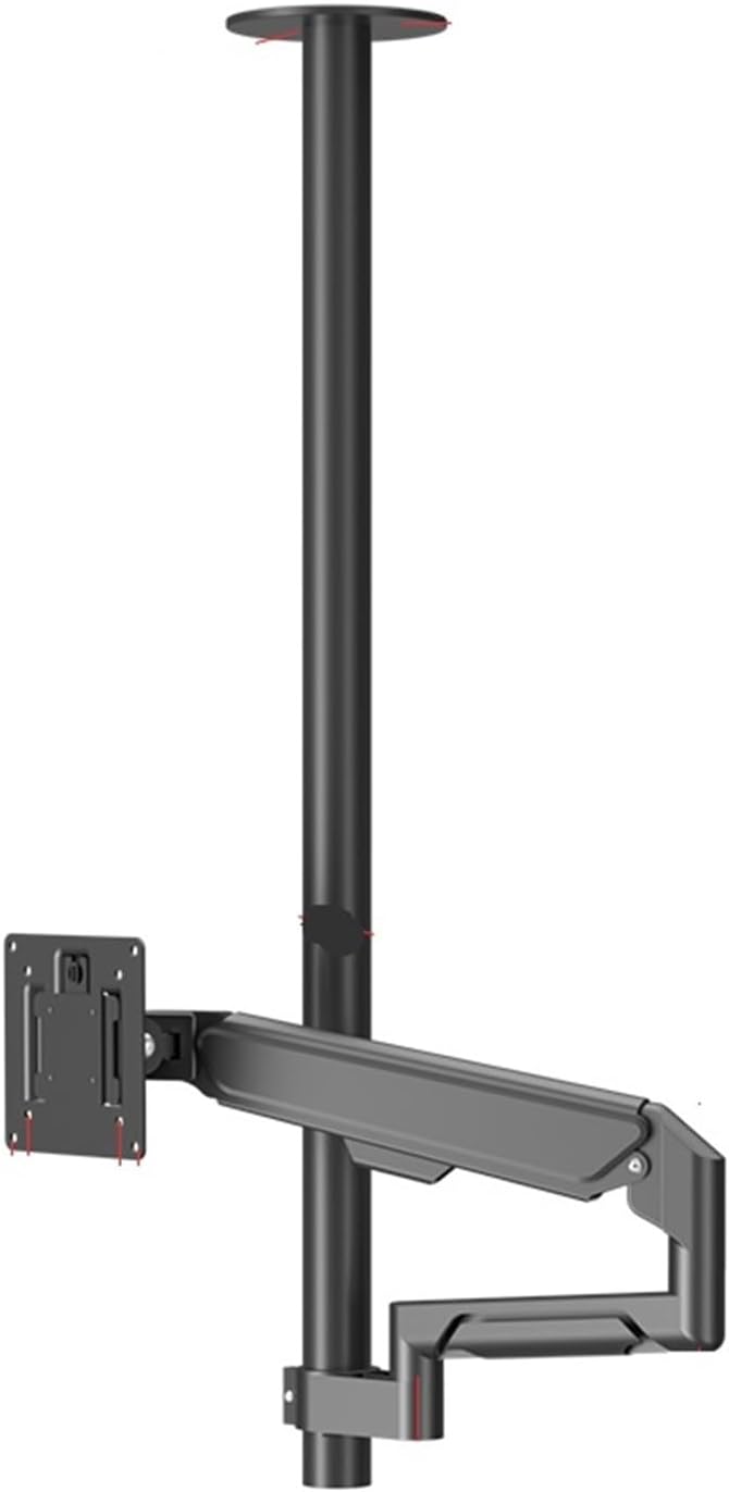 Monitor Stand, Monitor air Pressure Hover, Horizontal and Vertical Screen Rotation, 2-Meter Heightening Hanger Ceiling Bracket(Column Height 140 cm)