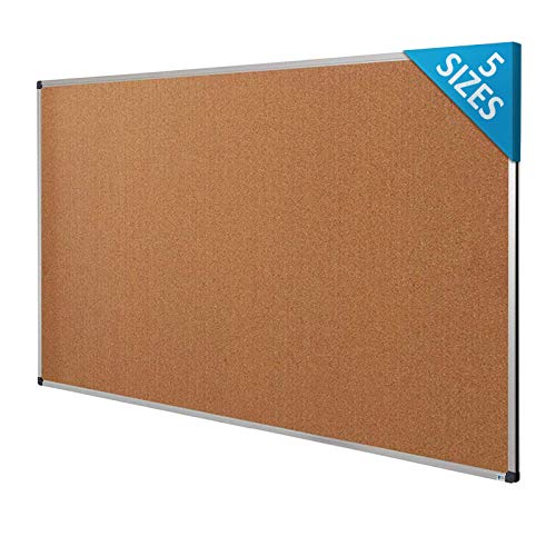 Cork Notice Pin Board | Aluminum Framed Memo Board for Office and Home Use | 5 Sizes Available - 44