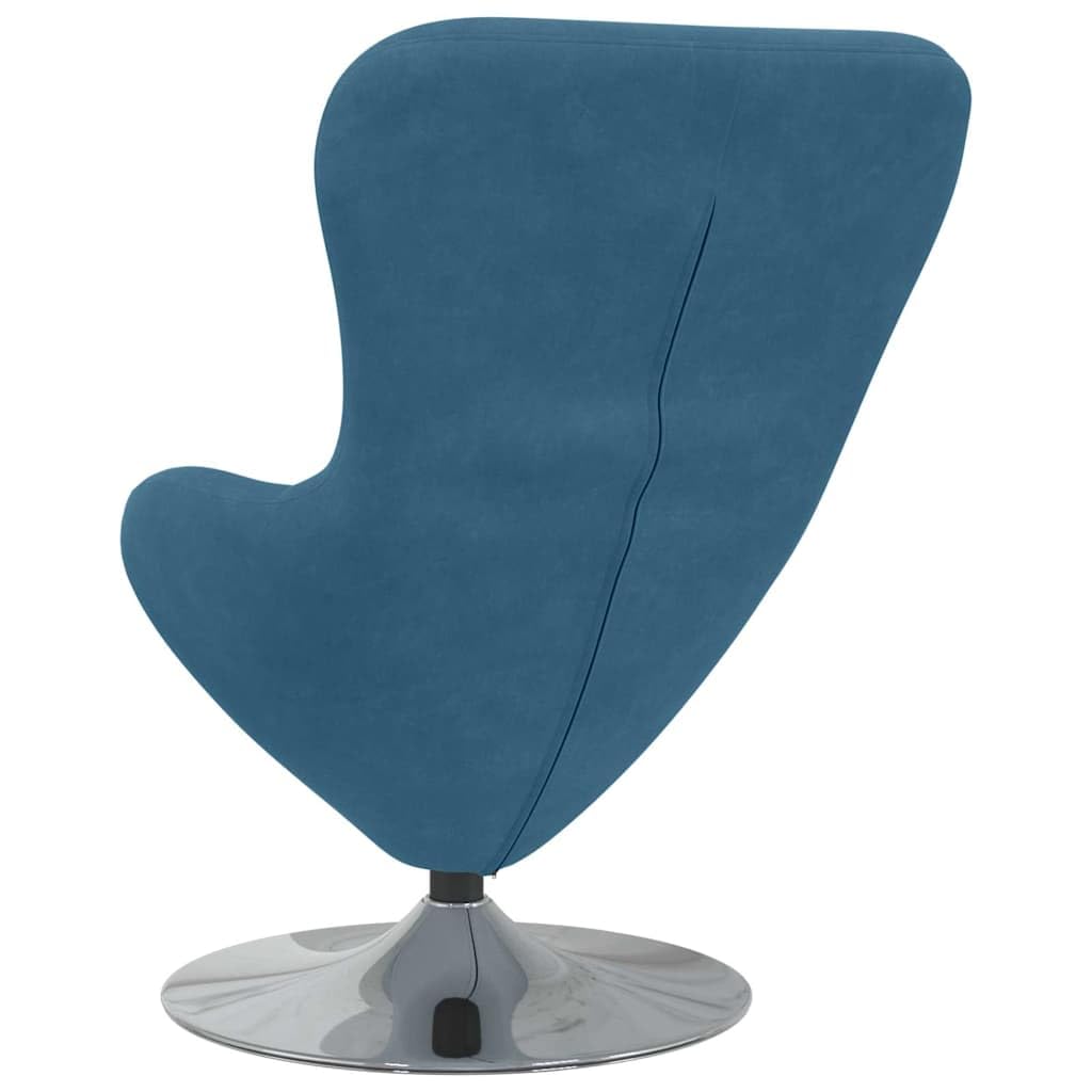 Moderner Loungesessel mit 360-Grad Drehfuß, Eiersessel mit Samtbezug und Schwenkfunktion, bequemer Drehsessel mit Samtbezug für Entspannung, Samt Sessel für Wohnzimmer