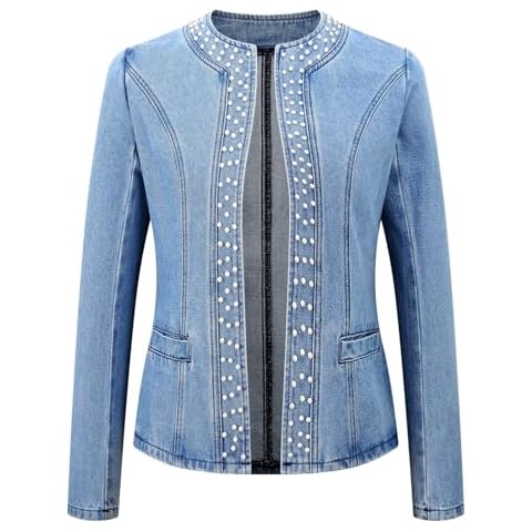 Kedera Women's Pearl Denim Jacket Cover