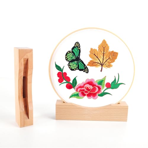 Embroidery Frames for Display 3Pack Embroidery Hoop Display Stand 2 Tier Groove Design Cross Stitch Hoop Frame Stand，Embroidery Stand Embroidery kit (Suitable 7-10IN Frame)