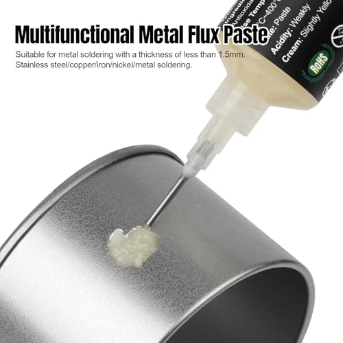 BEEYUIHF Pasta de fluxo de aço inoxidável para solda, fluxo de pasta de solda de metal multifunciona