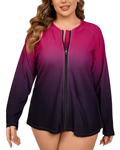Haut de bain manches longues femme protection UV vêtement aquatique ample