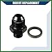 Motoforti Fuel Fitting with Washer/Inner Fuel Line Male Flare Adapter for Car/Durable Aluminum Alloy Metric M14x1.5 to 8AN Male Flare Adapter / 1 Set Black Long-lasting