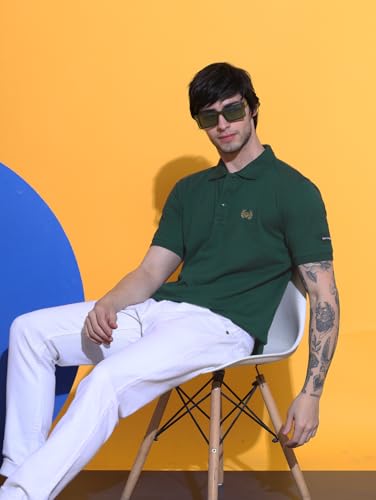 Image of Men's Polo T-Shirt Cotton Casual Comfortable Relaxed Fit Regular Collar Neck Stylish Half Sleeves Daily Office Formal Wear T-Shirt for Men