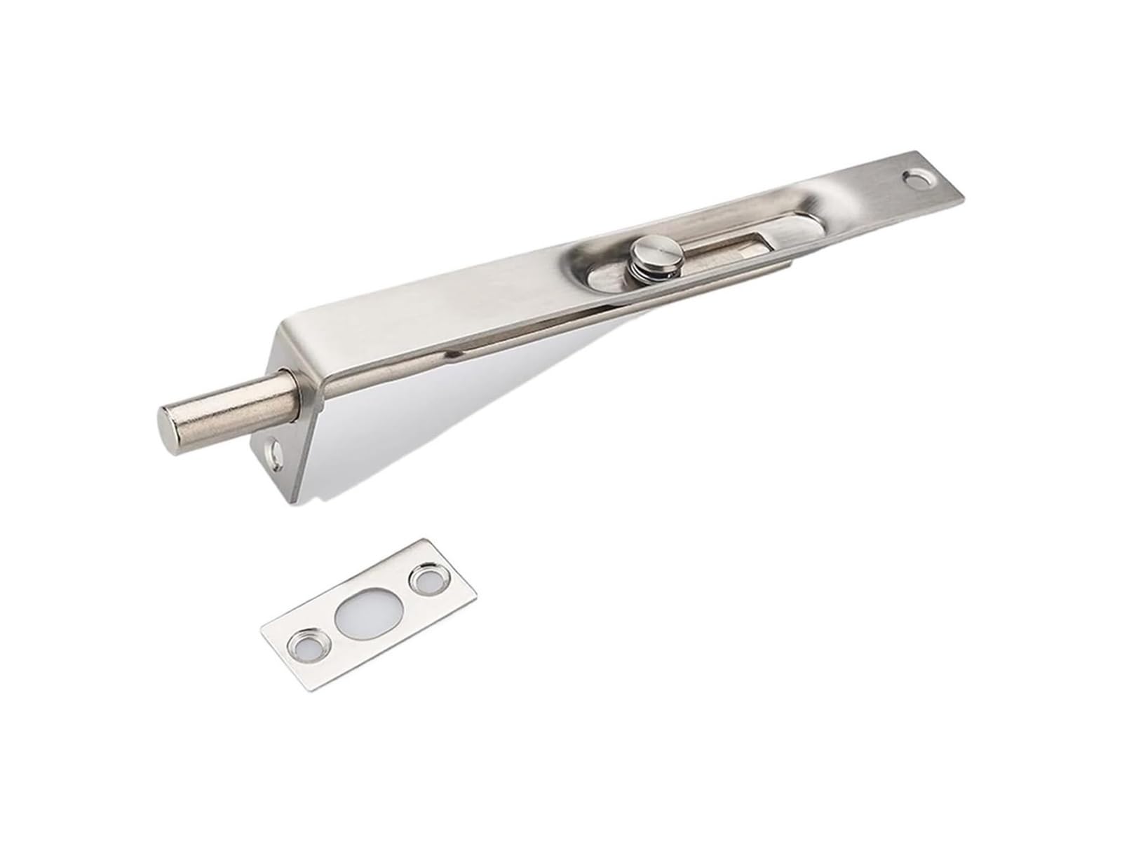 Door Lock Bolt, Hidden Sliding Barrel Door Lock Bolt Latch with Screws(4 Inches)