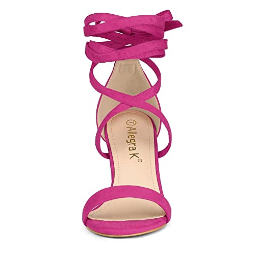 Allegra K Sandali da donna con tacco alto con