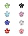 LOYALLOOK 8Pcs Surgical Steel Crystal Flower Nose Ring Stud Straight Bone Stud Ring with Box