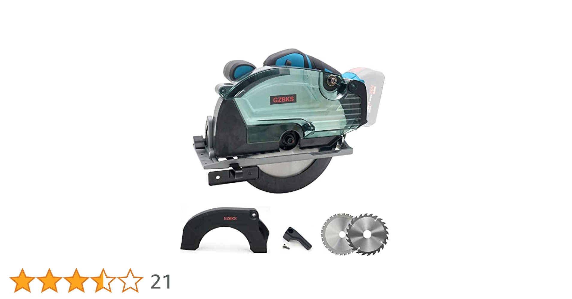 Amazon | GZBKS 20V 7-1/2'' (190mm) コードレス丸鋸セット