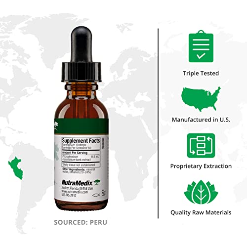 Nutramedix Detox Mapalo Drops - Herbal Supplement For Cleansing & Brain Health Support - May Help Ease Herx-Like Reactions & Brain Fog - Bioavailable Matapalo Tree Bark Extract Drops (1Oz / 30Ml) #TOP4